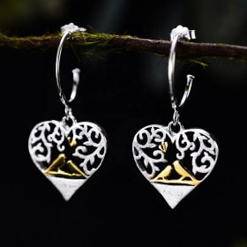 Custom-Bird-in-Love-Heart-Silver-earring (1)